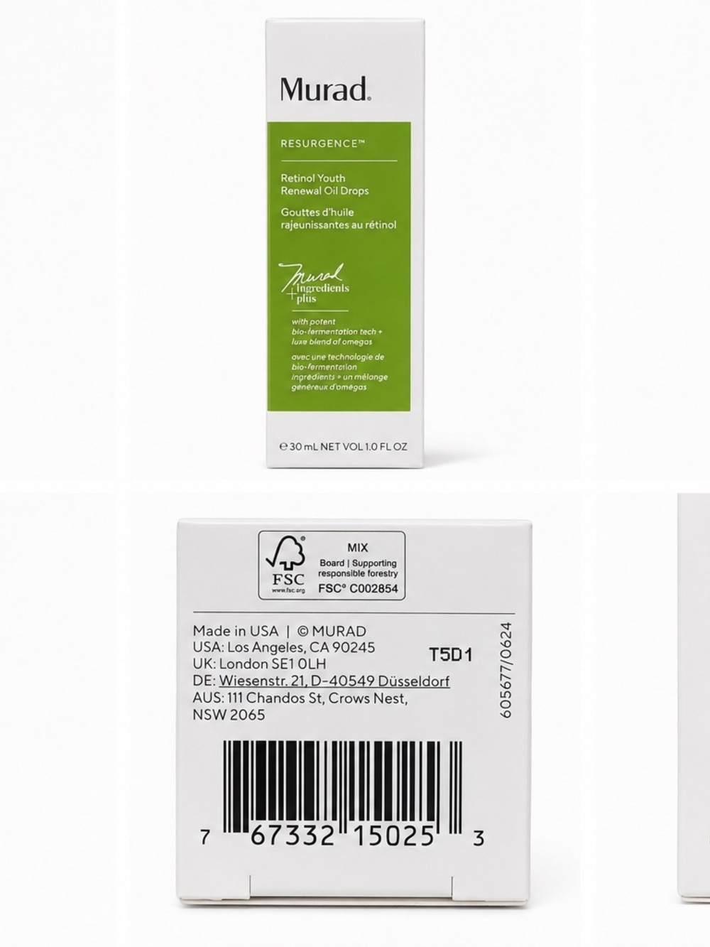 Murad Retinol Youth Renewal Oil Drops 30ml/1oz NEW IN BOX Anti-aging - Picture 2 of 2